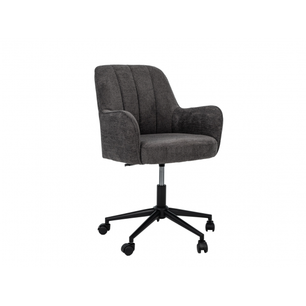 Крісло офісне O-10 темний графіт + чорний