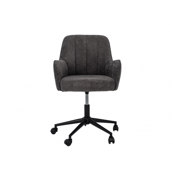Крісло офісне O-10 темний графіт + чорний