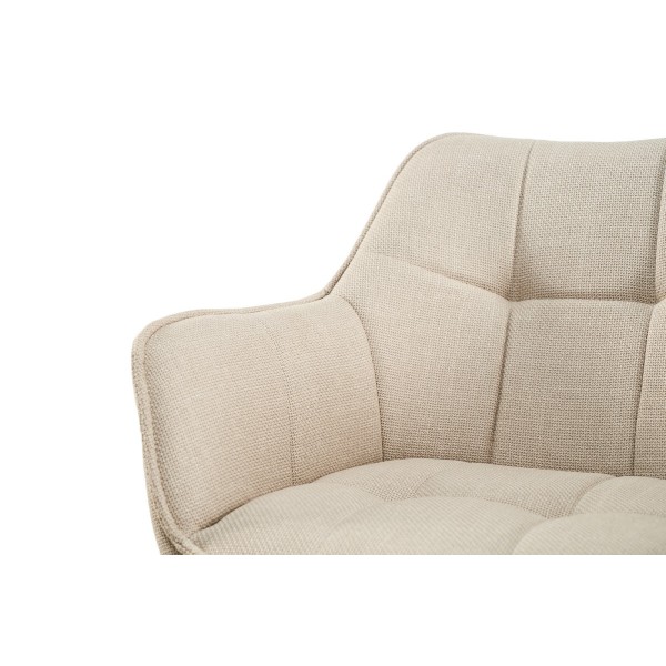 Стілець поворотний R-69 айворі + чорний