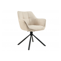 Стілець поворотний R-69 айворі + чорний