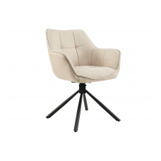 Стілець поворотний R-69 айворі + чорний