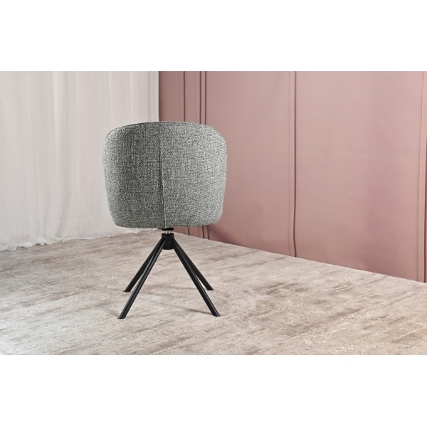 Стілець поворотний R-160 графітовий твід + чорний