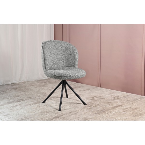 Стілець поворотний R-160 графітовий твід + чорний