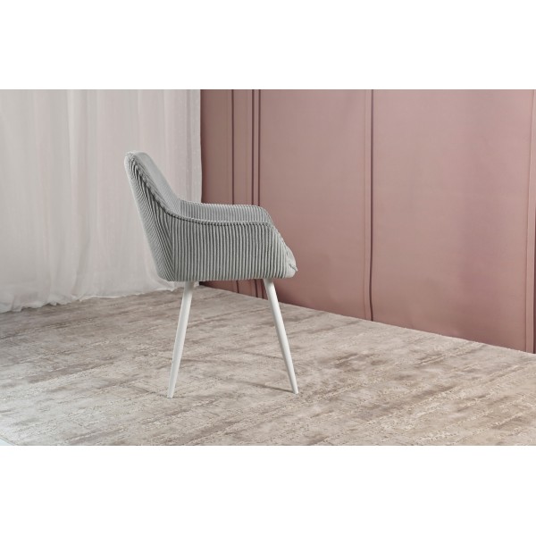 Стілець M-240 сивий + білий