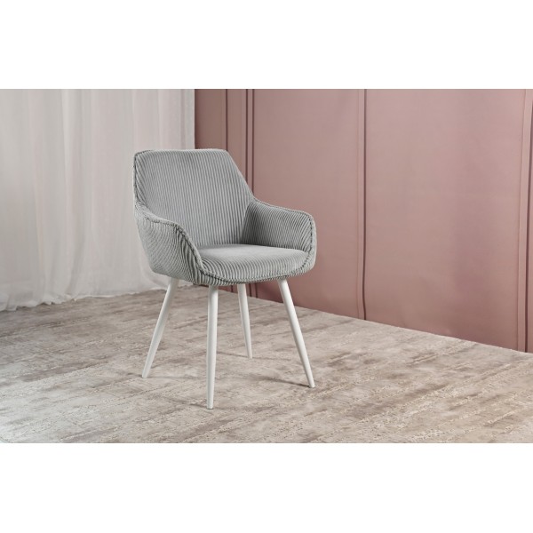 Стілець M-240 сивий + білий