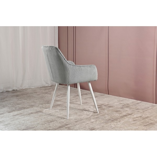 Стілець M-240 сивий + білий