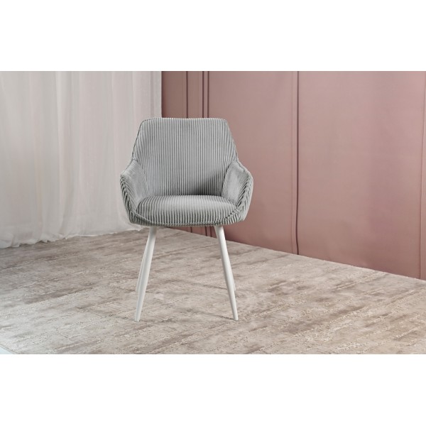 Стілець M-240 сивий + білий