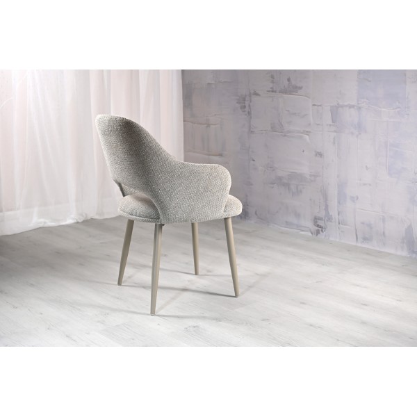 Стілець M-234 натуральний льон + капучино