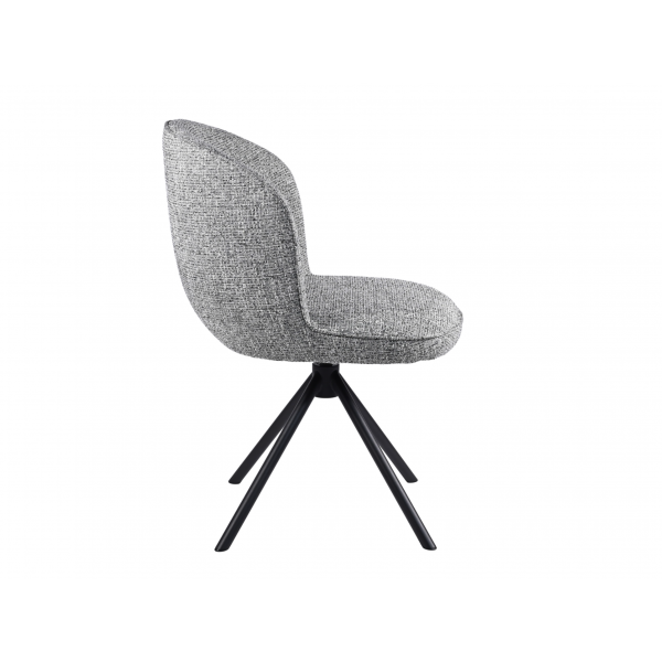 Стілець поворотний R-160 графітовий твід + чорний