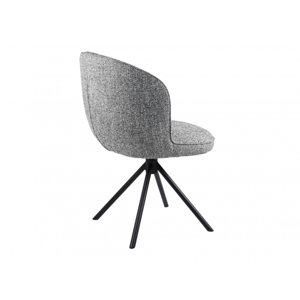 Стілець поворотний R-160 графітовий твід + чорний