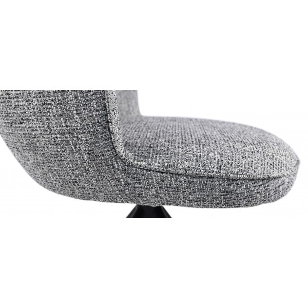 Стілець поворотний R-160 графітовий твід + чорний