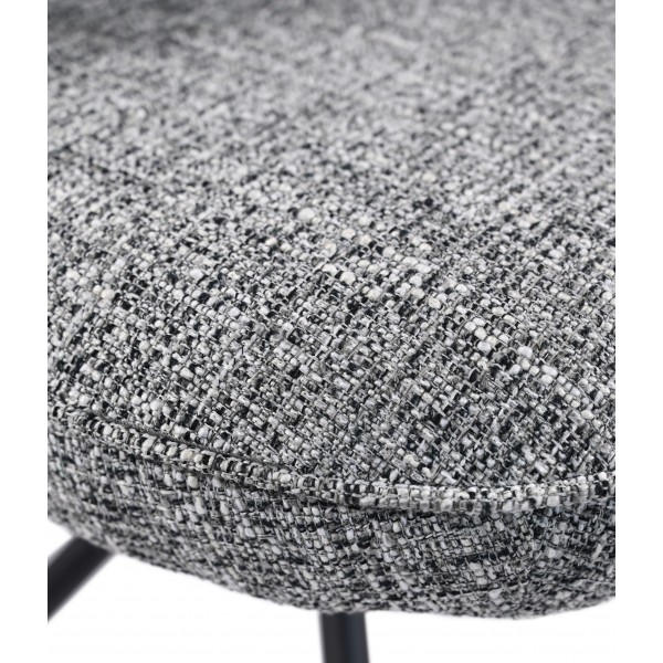 Стілець поворотний R-160 графітовий твід + чорний