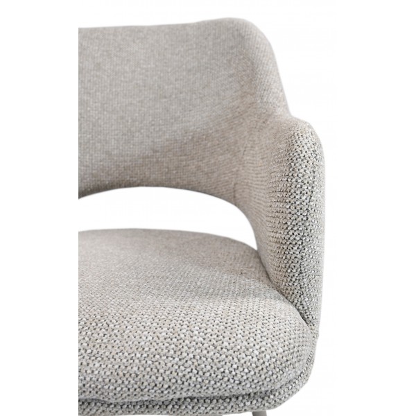 Стілець M-234 натуральний льон + капучино