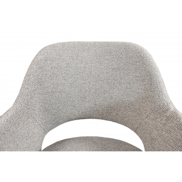 Стілець M-234 натуральний льон + капучино