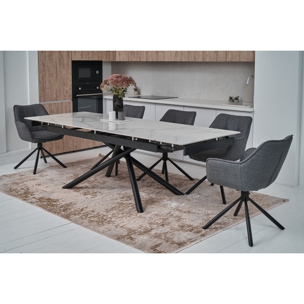 Стілець поворотний R-69 сірий + чорний