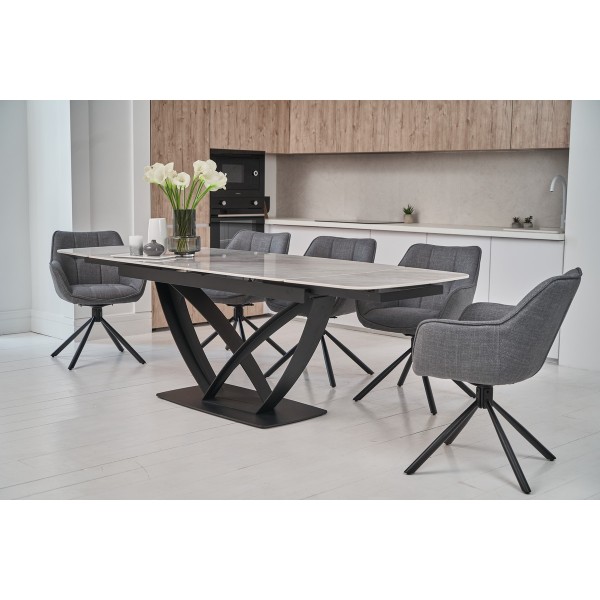 Стілець поворотний R-69 сірий + чорний