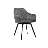 Стілець поворотний R-63 сірий + чорний