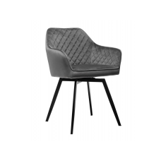 Стілець поворотний R-63 сірий + чорний