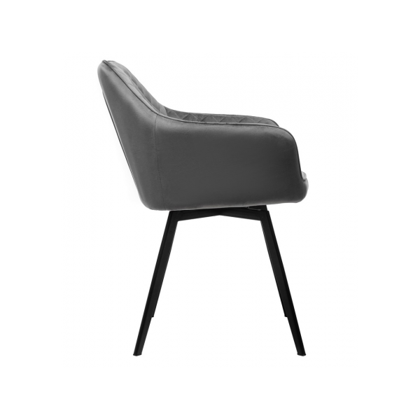 Стілець поворотний R-63 сірий + чорний