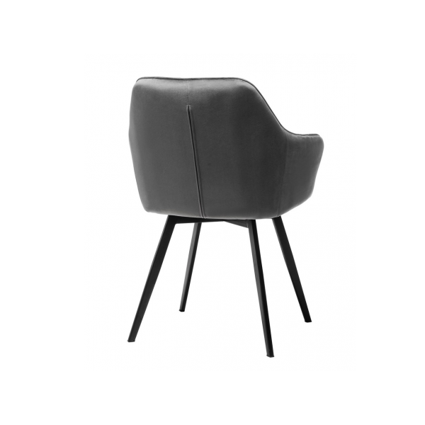 Стілець поворотний R-63 сірий + чорний