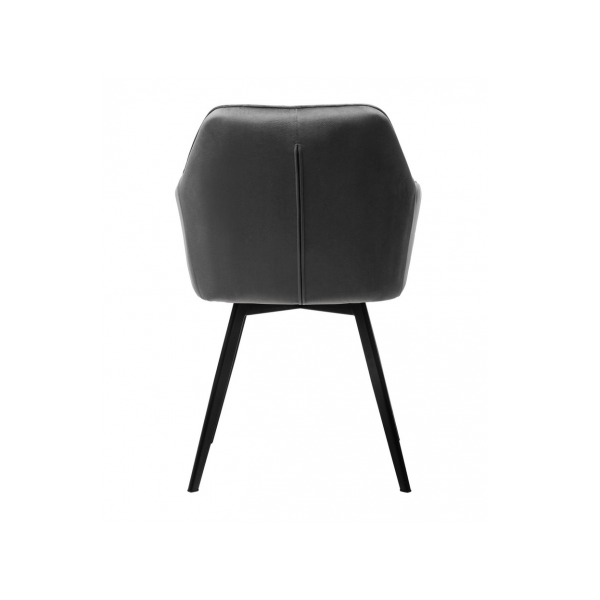 Стілець поворотний R-63 сірий + чорний