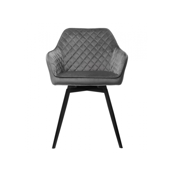 Стілець поворотний R-63 сірий + чорний