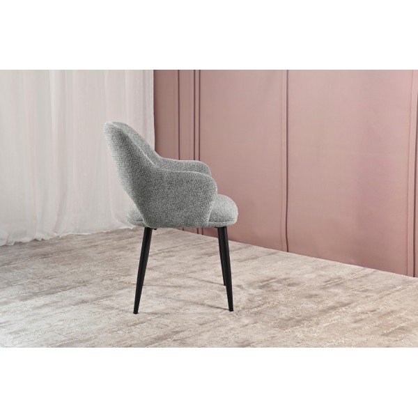 Стілець M-234 холодний сірий + чорний