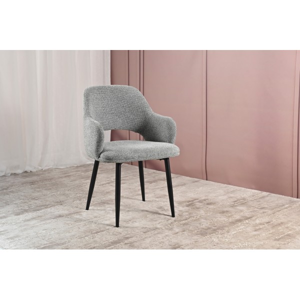 Стілець M-234 холодний сірий + чорний