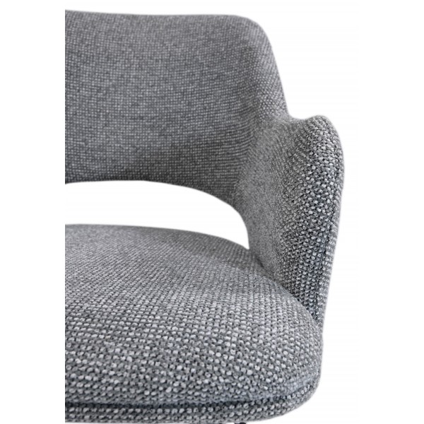 Стілець M-234 холодний сірий + чорний