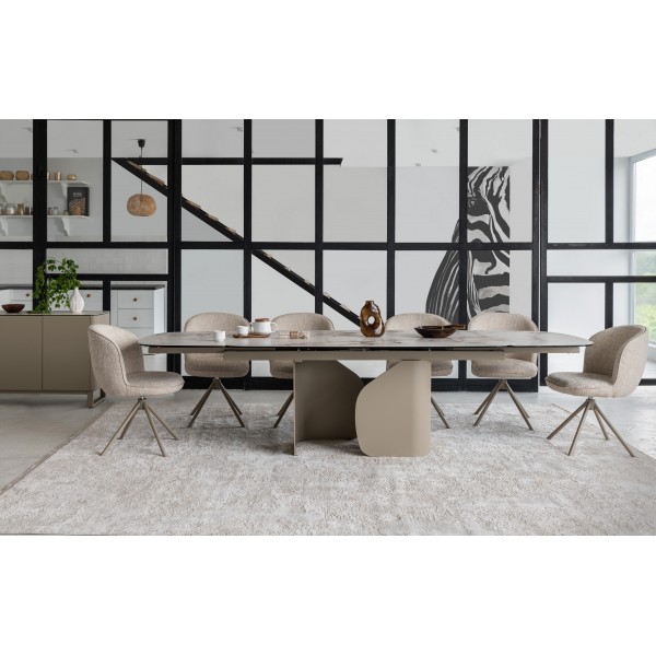 Стілець поворотний R-160 френч ваніль + капучино