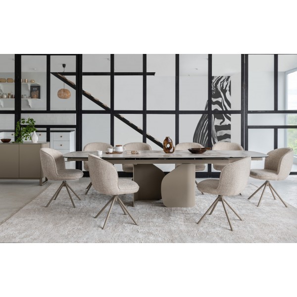 Стілець поворотний R-160 френч ваніль + капучино