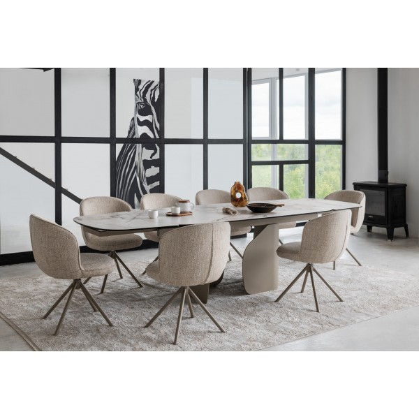 Стілець поворотний R-160 френч ваніль + капучино