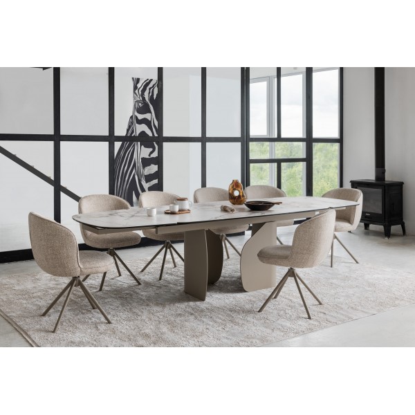 Стілець поворотний R-160 френч ваніль + капучино