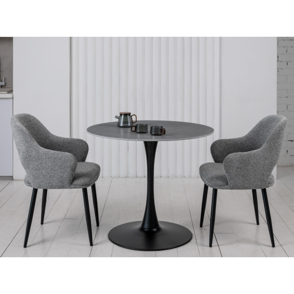 Стілець M-234 холодний сірий + чорний