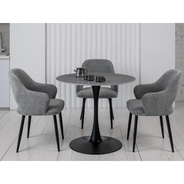 Стілець M-234 холодний сірий + чорний