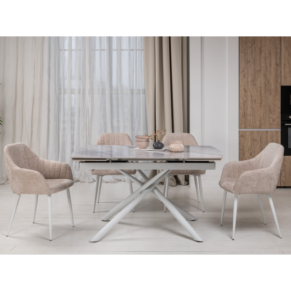 Стілець M-95 екрю + білий