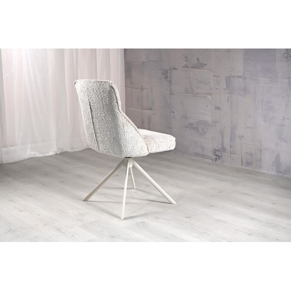 Стілець поворотний R-168 перлинний нюд + білий