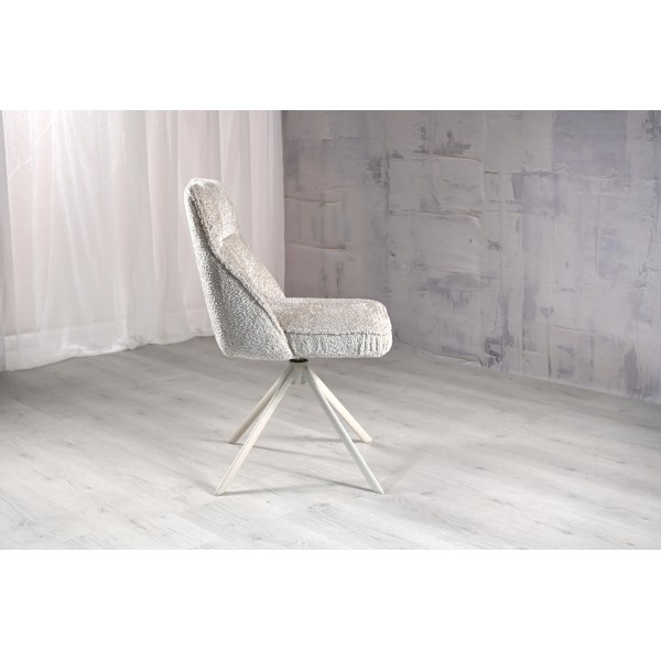 Стілець поворотний R-168 перлинний нюд + білий