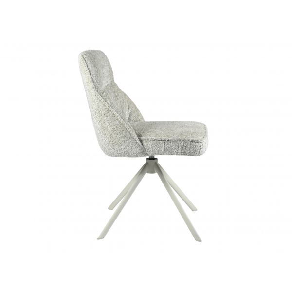 Стілець поворотний R-168 перлинний нюд + білий