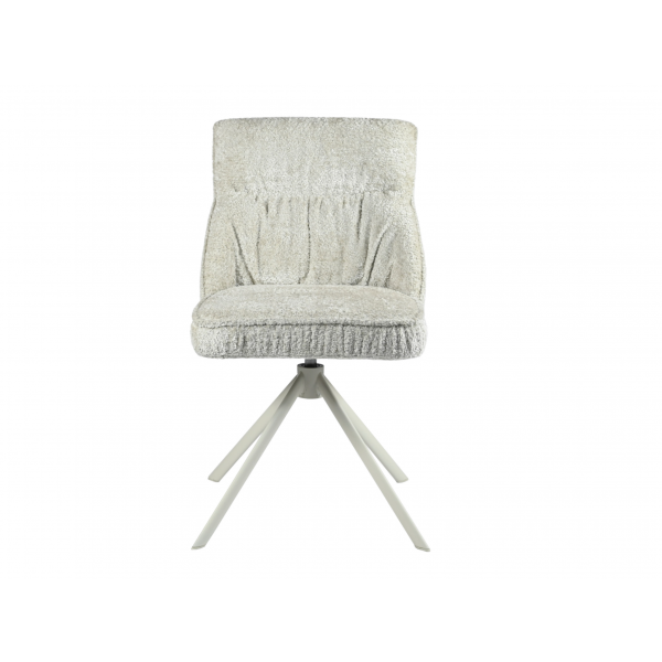 Стілець поворотний R-168 перлинний нюд + білий