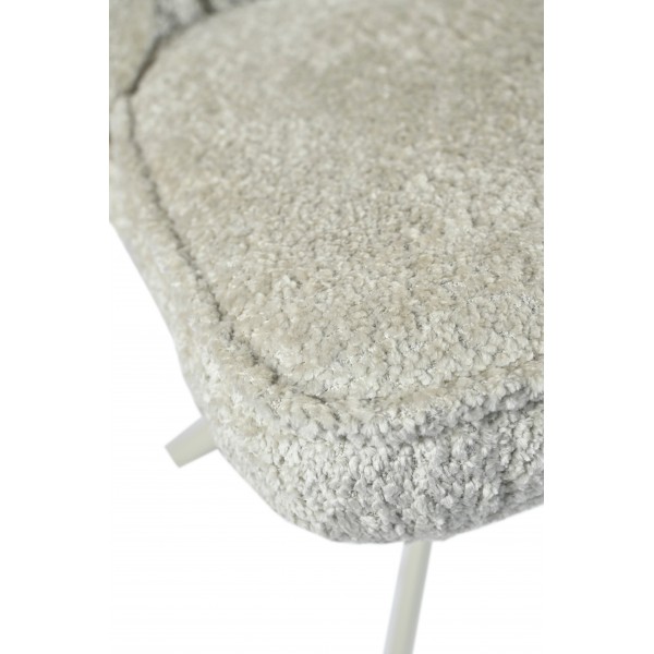 Стілець поворотний R-168 перлинний нюд + білий