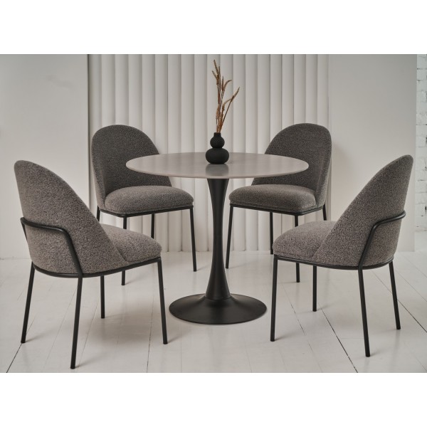 Стілець M-110 сірий + чорний