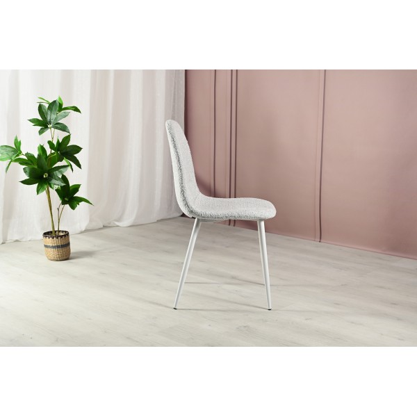 Стілець N-160 айворі букле + білий