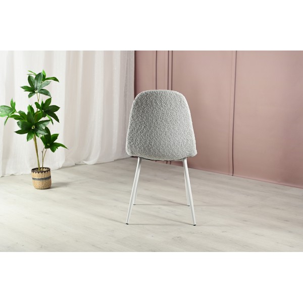 Стілець N-160 айворі букле + білий