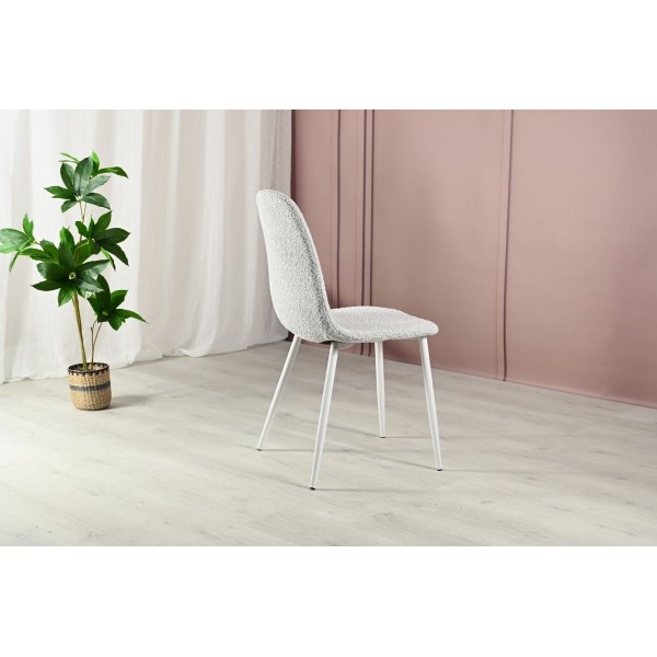 Стілець N-160 айворі букле + білий