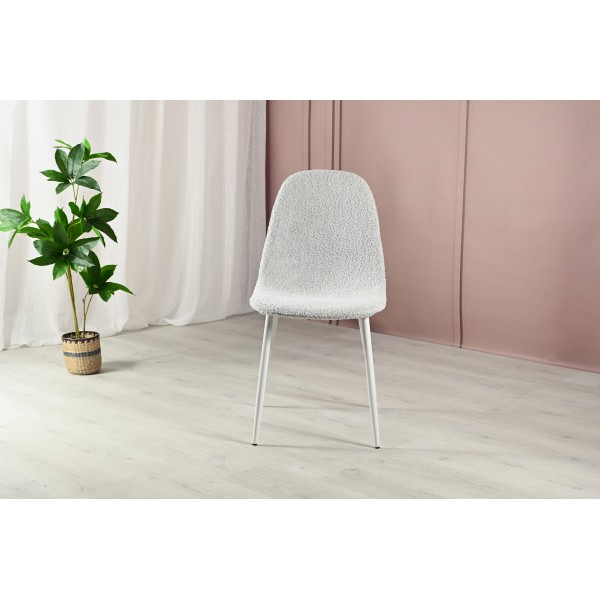 Стілець N-160 айворі букле + білий