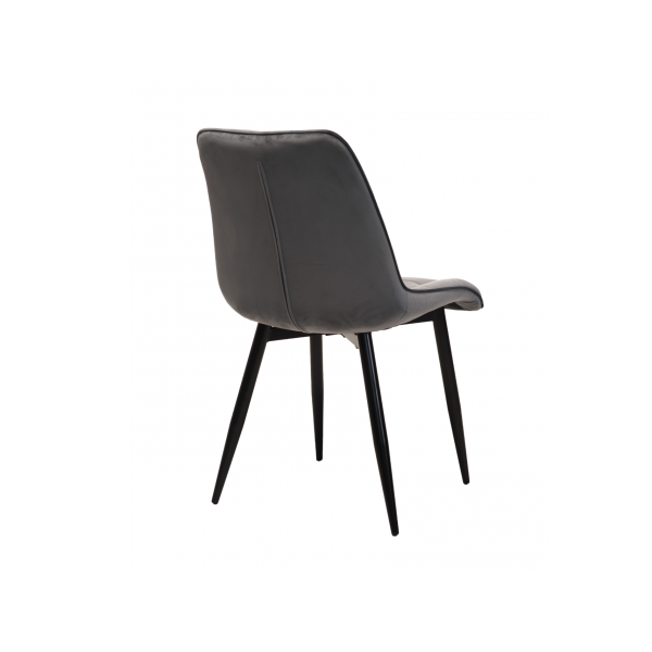 Стілець N-46 сірий велюр + чорний