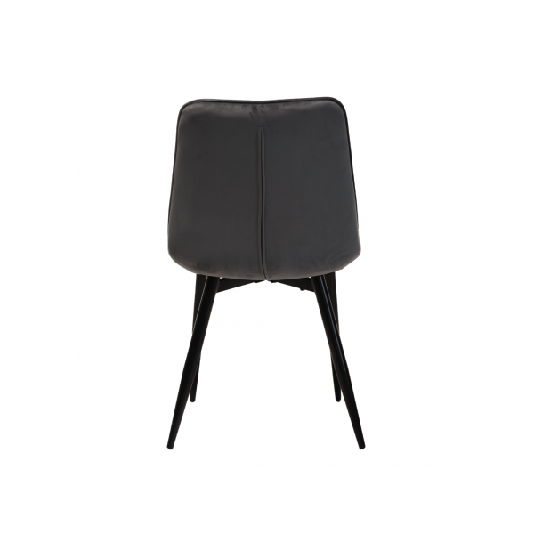 Стілець N-46 сірий велюр + чорний