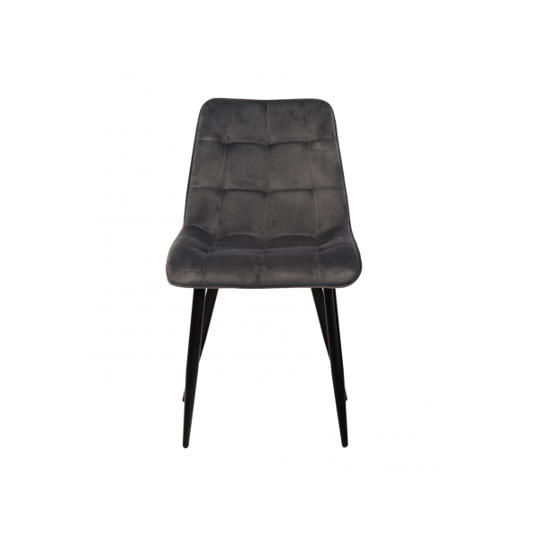 Стілець N-46 сірий велюр + чорний