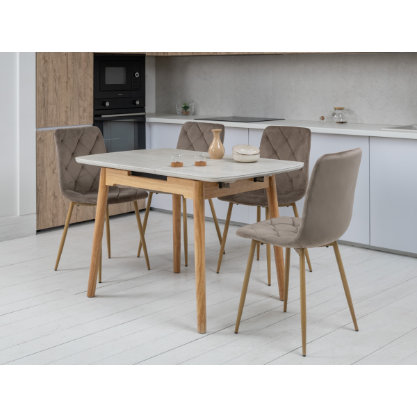 Стілець N-41 капучино велюр + дуб